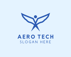 Aero - Angel Wings Flying logo design