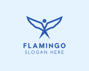 Flying - Angel Wings Flying logo design