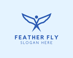 Angel Wings Flying logo design