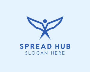 Spread - Angel Wings Flying logo design