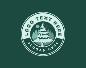 Emblem - Nature Pine Tree logo design