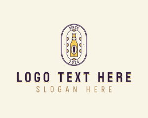 Tulip Glass - Malt Beer Bottle logo design