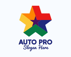 Lgbtq - Colorful Entertainment Star logo design