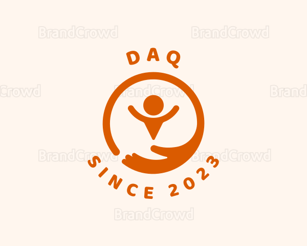 Orange Hand Support Logo