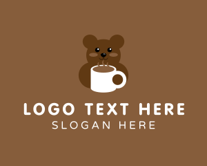 Hot Chocoloate - Bear Coffee Mug logo design