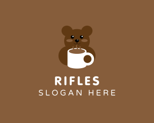 Caffeine - Bear Coffee Mug logo design