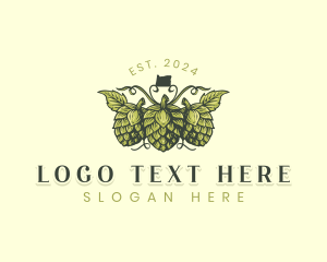 Map - Hops Brewery Beer logo design