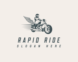 Fast Motorcycle Biker logo design