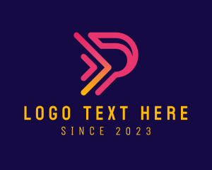 Software Programmer Letter P logo design