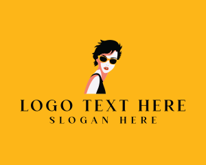 Lifestyle - Sunglasses Pop Art Woman logo design