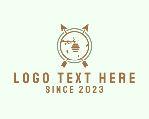 Honey Bee - Honey Bee Hive Arrows logo design