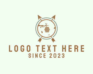 Organic - Honey Bee Hive Arrows logo design