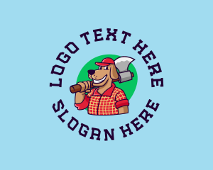 Fix - Lumberjack Axe Dog logo design