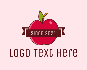 Apple Farm - Apple Fruit Banner logo design