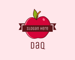 Apple Fruit Banner Logo