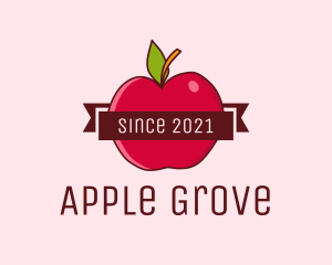 Apple Fruit Banner logo design