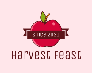 Apple Fruit Banner logo design