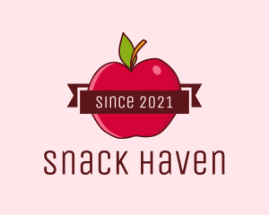 Apple Fruit Banner logo design