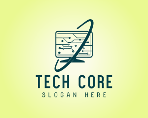 Computer Tech Monitor logo design