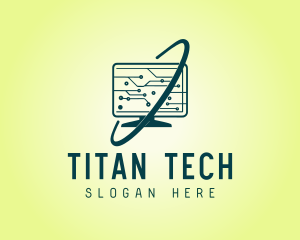 Computer Tech Monitor logo design