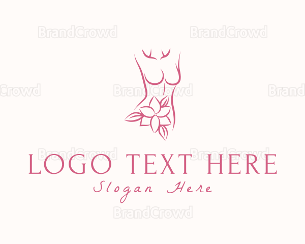 Female Body Flower Logo