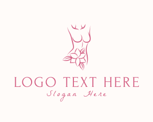 Underwear - Female Body Flower logo design