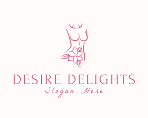 Female Body Flower logo design