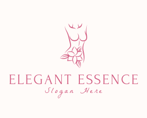 Female Body Flower logo design