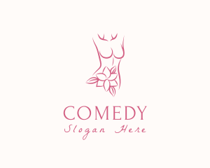 Female - Female Body Flower logo design