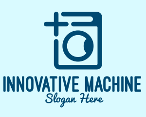 Plus Washing Machine  logo design