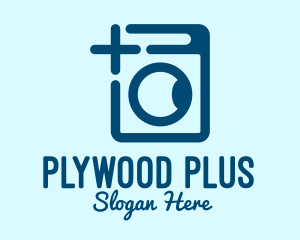 Plus Washing Machine  logo design