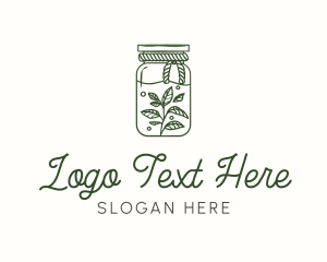 Kombucha - Rustic Plant Jar logo design