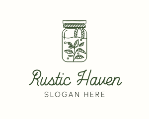 Rustic Plant Jar logo design