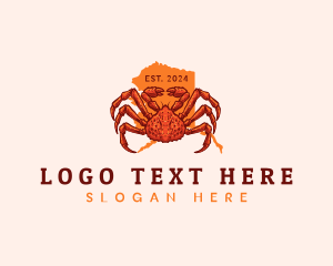 Map - King Crab Alaska logo design