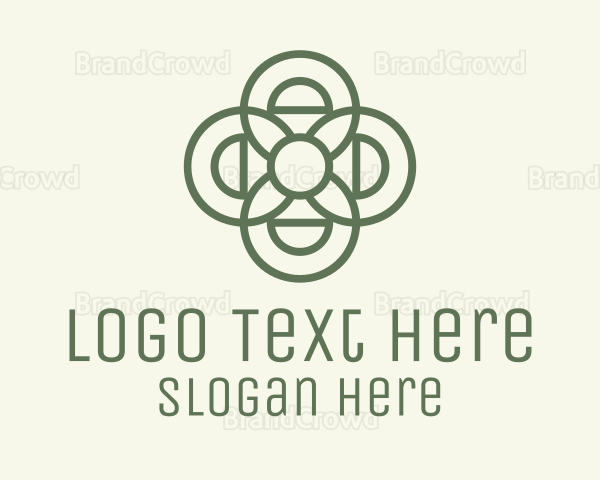 Geometric Flower Radial Logo