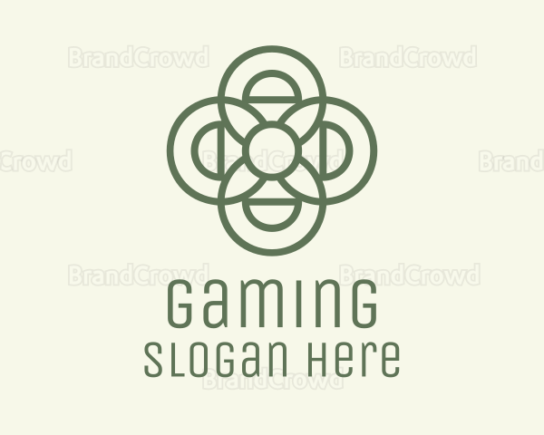 Geometric Flower Radial Logo