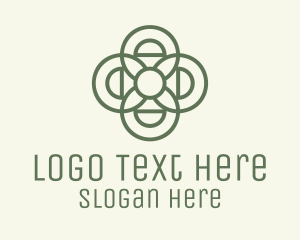 Minimalist - Geometric Flower Radial logo design