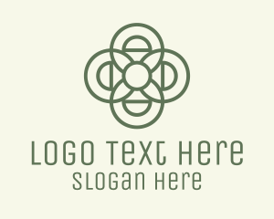 Flower - Geometric Flower Radial logo design