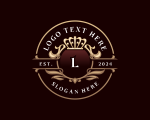 High End - High End Luxury Floral Crown logo design