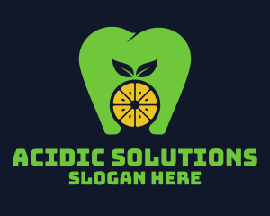 Acid - Citrus Tooth Healthy Dentist logo design