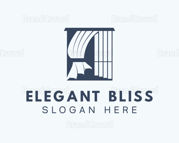 Window Curtain Blinds Logo