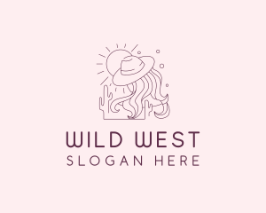 Western - Cowgirl Western Ranch logo design