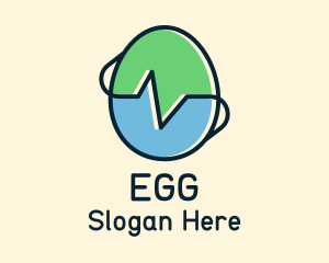 Egg Planet Pulse  logo design