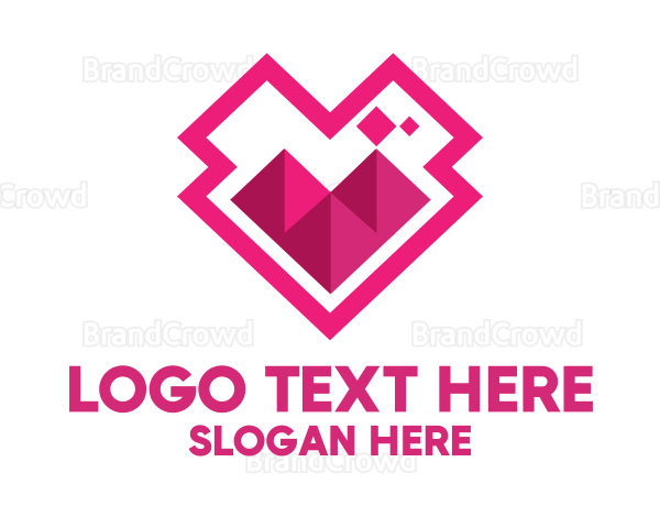 Pink Pyramid Icon Logo