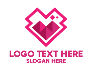 Ancient - Pink Pyramid Icon logo design