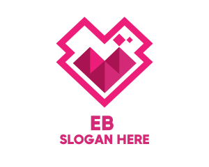 Vlog - Pink Pyramid Icon logo design