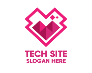 Site - Pink Pyramid Icon logo design