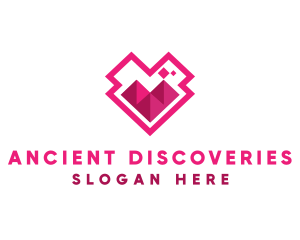 Pink Pyramid Icon logo design