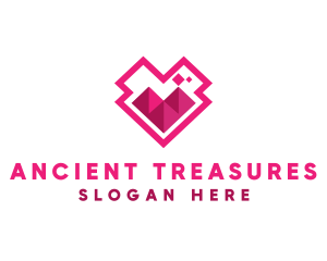 Pink Pyramid Icon logo design