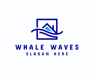 Beach Coast House Wave logo design